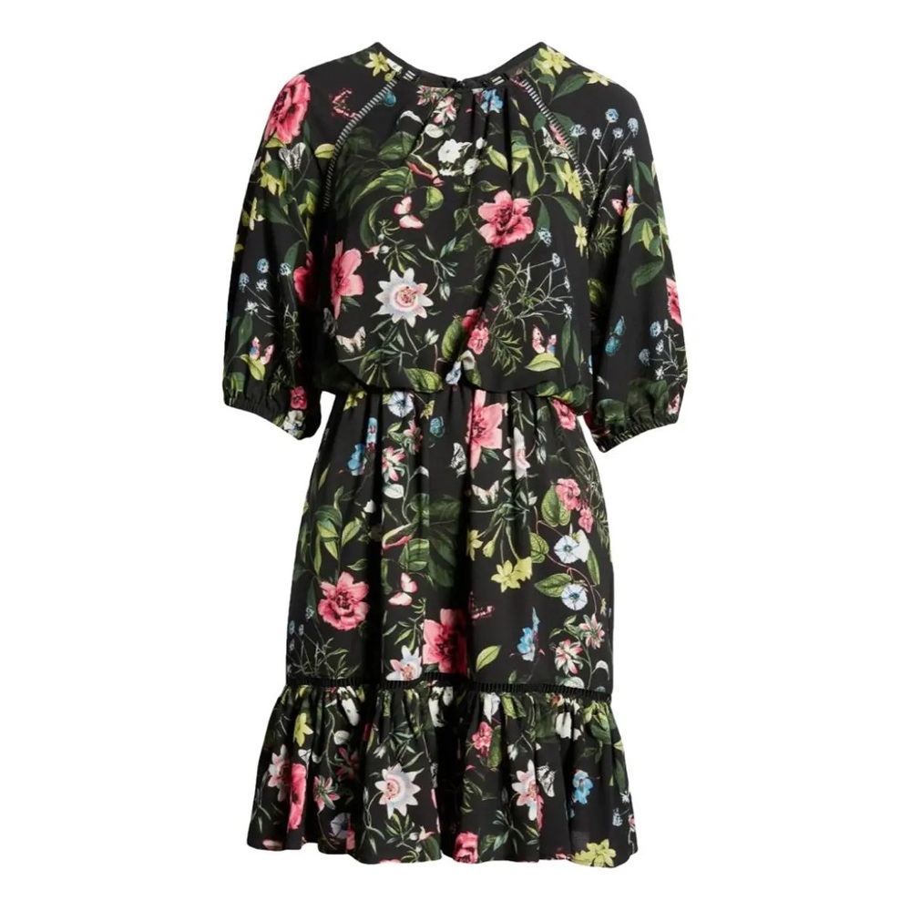 Eliza J Floral Print Crepe Dress Size 0